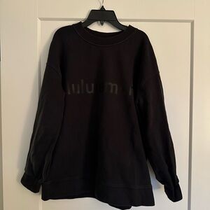 Lululemon Black Oversized Logo Sweatshirt